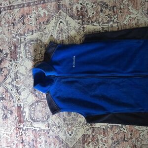 Columbia Blue and Black Fleece Vest